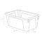 Storex Cubby Storage Bin, Plastic, Blue, 5 PK 62416U05C - alternate 3